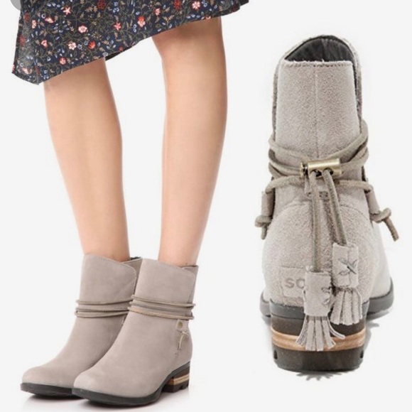 sorel farah short waterproof suede bootie